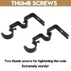 AddGrace 2 PCS Double Curtain Rod Bracket Heavy Duty Vintage