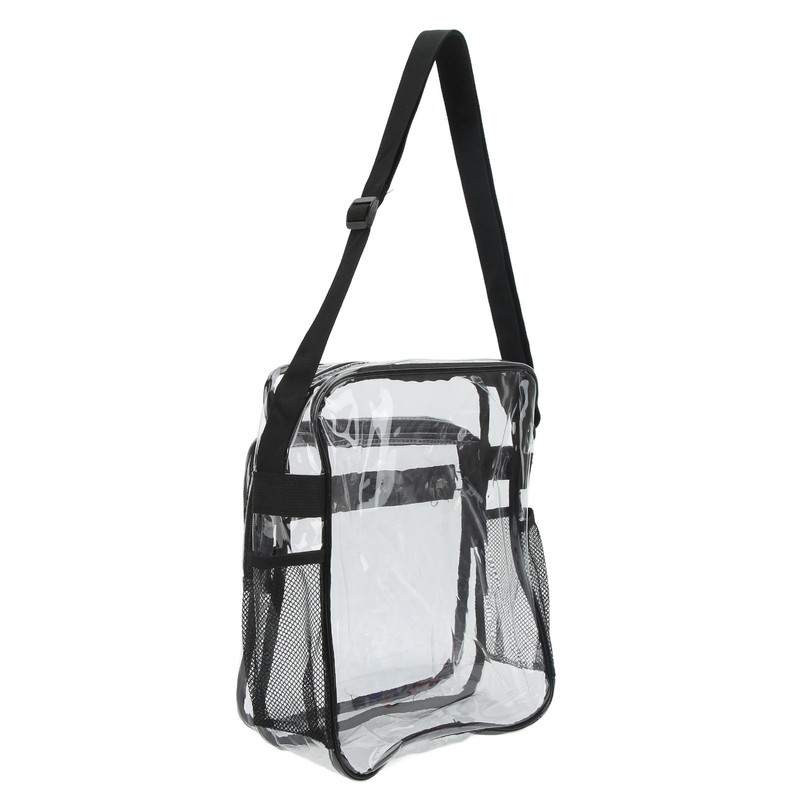 Clear Messenger Bag PVC Waterproof Visible Zipper Design Crossbody Tote