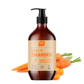 Qknatur Carrot Oil 250 ml - 100% Pure and Natural - Natural Sun Tan - Moisturises and Rejuvenates the Skin - Repairs, Moisturises and Nourishes Hair