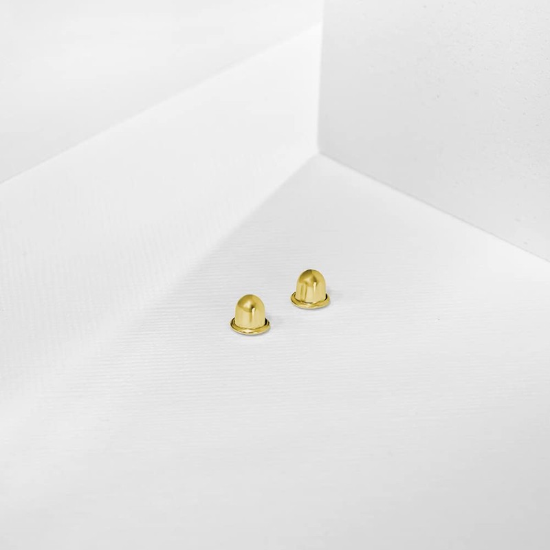 Replacement Pair (2) 18k Gold Plated Earring Screw Backs Fits