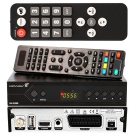 [ Test Very Good, Note 1.2 *] ZEHNDER HX 2200 Sat Receiver + 2nd Seniors Remote Control with PVR Recording Function, HD Capable, Full HD HDMI, Digital Satellite Receiver for Satellite Dish Satellite