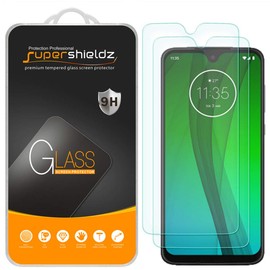 Supershieldz (2 Pack) Designed for Motorola (Moto G7 Plus) Tempered Glass Screen Protector, Anti Scratch, Bubble Free