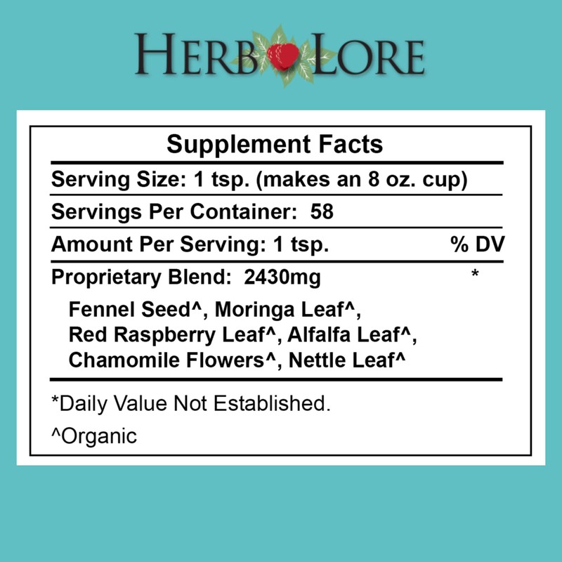 Herb Lore Organic Nursing Tea - 58 Servings - Loose