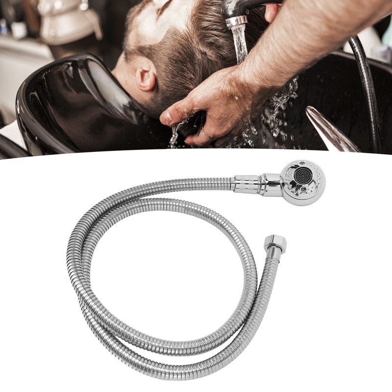 Electroplated Shampoo Bowl Spray Head Hose Professional Hair Salon Shampoo