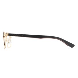 Cyxus Men Blue Light Blocking Glasses Half Rimless Computer Gaming Glasses Square Fashion Glasses for Men 8146 Black Gold