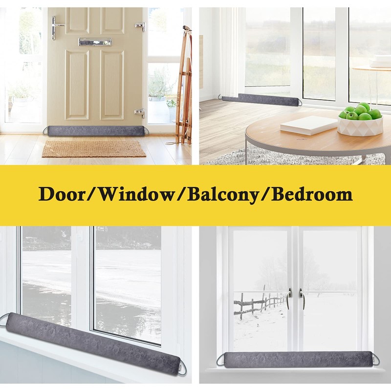 fowong Door Draft Stopper 38 Inch Weighted Under Door Draft