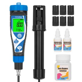 YINMIK Dissolved Oxygen Meter Digital Dissolved Oxygen Test kit for Aquarium Oxygen Tester for Koi Pond Do Meter for Wastewater Smart Dissolved Oxygen Meter with 9.84ft DO Probe Cable for Aquaculture