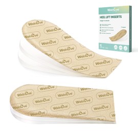 Heel Lift Inserts for Women Shoes - Welnove Adjustable Orthopedic Shoe Lifts for Uneven Legs - Gel Heel Inserts for Leg Length Discrepancy Heel Pain Heel Spur - Heel Wedge Pads (Size L, 3 Layers)