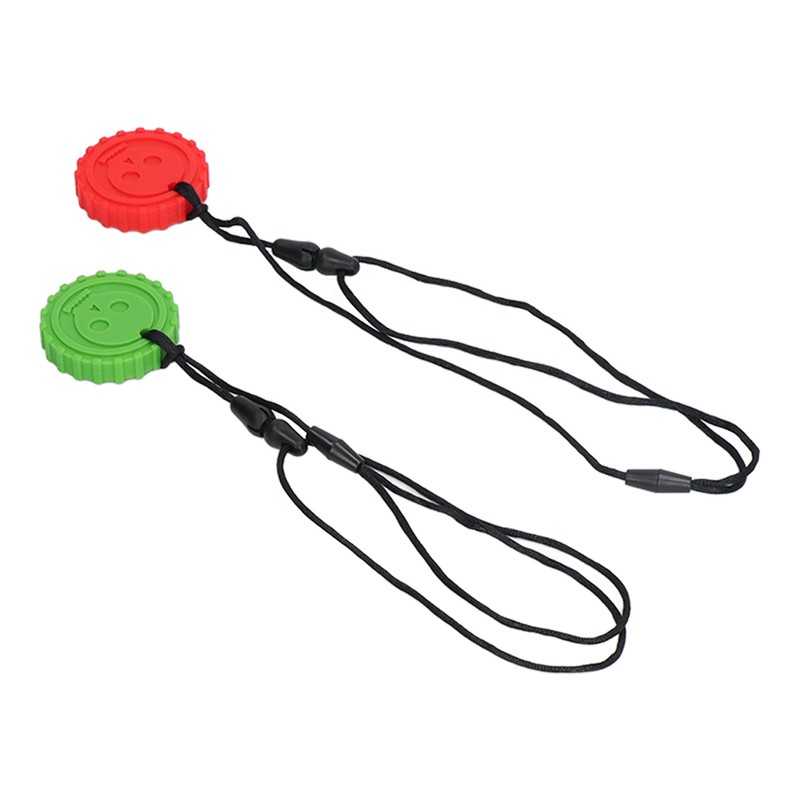 5pcs Teething Toys Silicone Skull Pattern Round Shape 5 Color