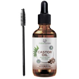 Aceite de Ricino 100% Puro y Orgánico 60 ml | Castor Oil Prensado en Frío, Sin Hexanos | Crecimiento de Cabello, Pestañas y Cejas | Engrosa Barba | Hi