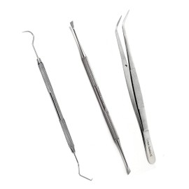 A2Z Scilab - Premium Quality Pet Care Dog Dental Tooth Scaler Scraper Kits,Double Headed Tarter Remover Scraper Teeth Cleaning Tool Sets for Dog & Cat - Made of Stainless Steel (3pc Oral Hygiene Kit)