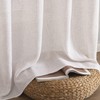 MIULEE - Cortinas de lino blanco de 45 pulgadas de