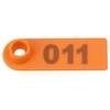 ANCLLO 100 Pack Pig Ear Tags Orange Medium Plastic Livestock