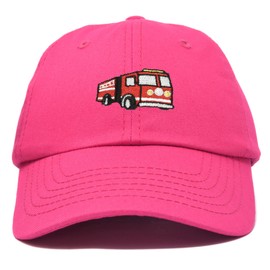 DALIX Firetruck Hat Kids Boys Girls Fire Truck Baseball Cap in Hot Pink