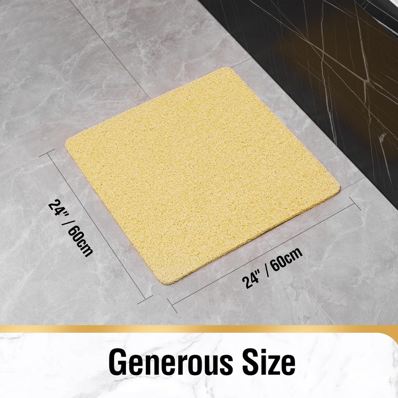 HITSLAM Non-Slip Shower Mat, 60 x 60 cm, Bath Mat