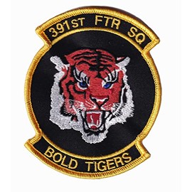 391st Fighter Squadron Patch - with Hook and Loop, 4"