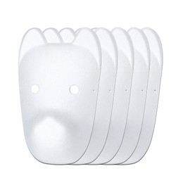 StyleCoS Fox Mask Mask Cosplay, Plain, Paint, Decoration, Festival, Made of Pulp and Paper, Standard Size, Set of 5