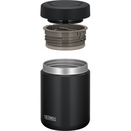 Thermos JBR-501 BK Vacuum Insulated Soup Jar, 16.9 fl oz (500 ml), Black, Standard Model, Hot & Cold Clean, Easy to Clean, Round Mouth Design