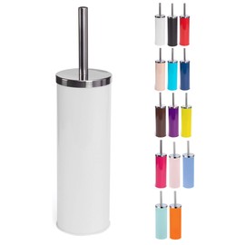 MSV Toilet Set Made of Stainless Steel in White, 30 x 20 x 15 cm