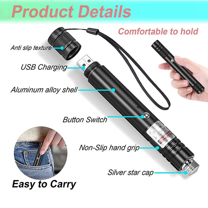 Laser Pointer Cat Toy Aluminum Alloy Long Range Interactive Portable
