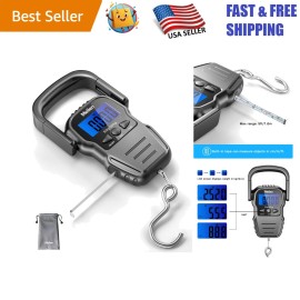 Travel-Ready Luggage Scale with Bright LCD Display & Built-in Measuring Tape