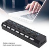 USB Hub 3.0 7‑Port High Speed Splitter Individual Switches Power
