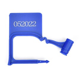 100pcs Plastic Padlock Seals Disposable Self-Locking Plastic Tags Numbered Tamper Proof Security Padlock Seals for Luggage, Document Bag, Transportation, Briefcase (Blue)