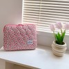 jingyuKJ Puffy Laptop Sleeve Case Floral Laptop Bag Quilted Laptop
