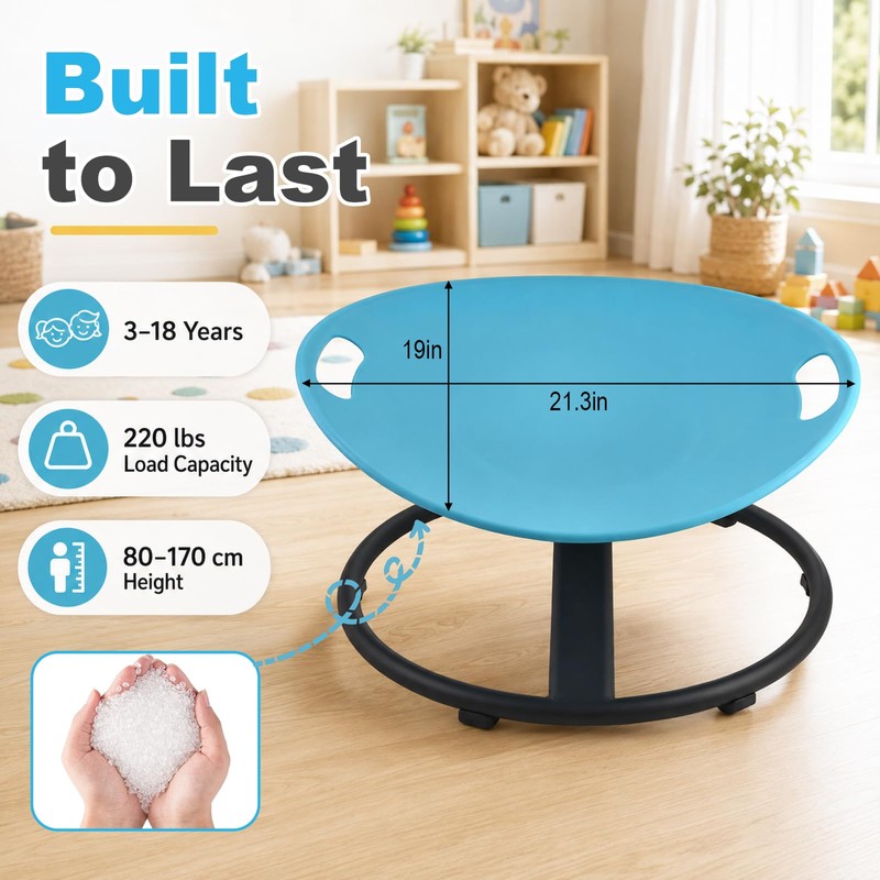 Large Size Spinning Chair for Autistic Kids with Safety Handle,