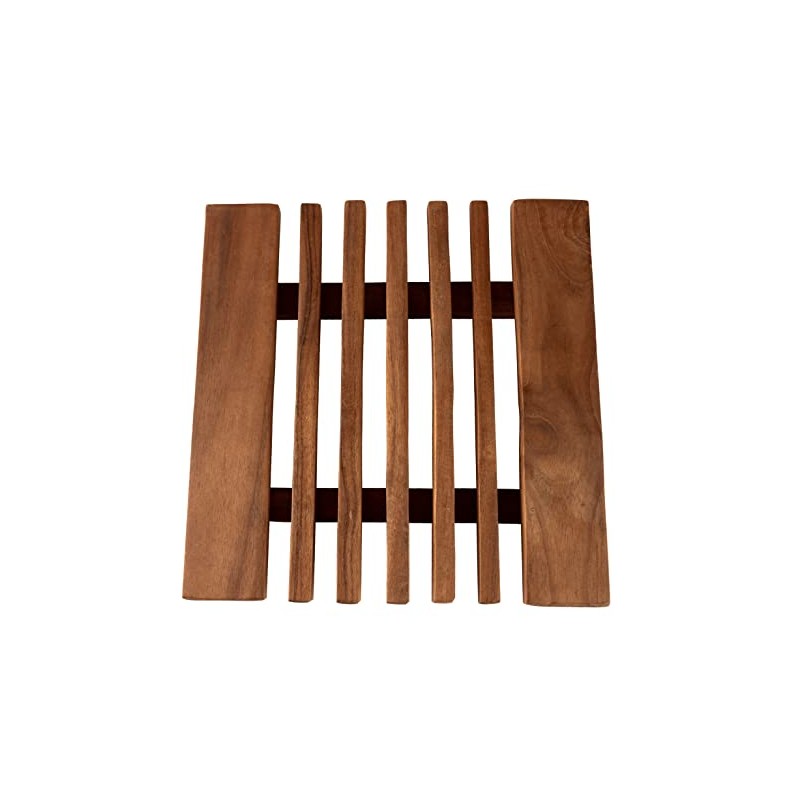 CCcollections Premium Teak Wood Heat Resistant Trivet Mat for Hot