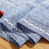 Chassic Rustic Farmhouse Style Linen Table Runner, Boho Handmade Tassel