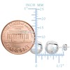 Sterling Silver Ball Stud Earrings, 8mm