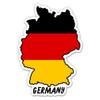 Squiddy Germany Map with Flag - Vinyl Sticker for Car, Laptop, Notebook - 5"