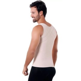 Bella Michell Chaleco Reductor Hombre Con Cierre. Uso Diario. Median. Beig