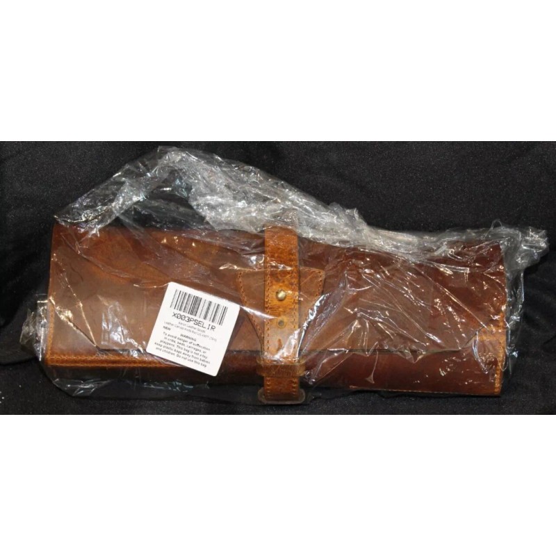 Aaron Leather Goods LEATHER Chef's Knife Roll TAN KR77 Leather