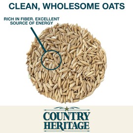 Country Heritage Whole Oats - Feed Grade Grains - for Horses, Cattle, Sheep, Goats and More - 50 Pounds