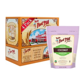 Bob's Red Mill Shredded Coconut, 12oz (Pack of 4) - Non GMO, Fair Trade Certified, Vegan, Paleo Friendly, Keto Friendly Friendly, Kosher