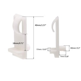 TA-VIGOR 20Pcs Plastic Shelf Support Pegs, 5mm Cabinet Shelf Clips, Shelf -Locking Furniture Installation Accesorries for Kitchen Book Shelves Supplies