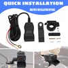 ABCERRSI Motorcycle USB Charger QC 3.0 Phone Charger Dual USB