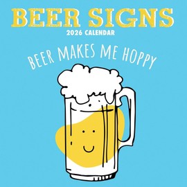 Gifted Stationery Co, Beer 2026 Wall Calendar, 12'' X 12'', 16-Month Calendar with Stapled Binding