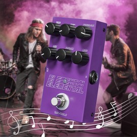 M-VAVE Guitar Pedal Overdrive, Delay Pedal Effector DC9V/Type-C 2 DELAY Digital Delay Guitar Effector Power Supply Methods Purple