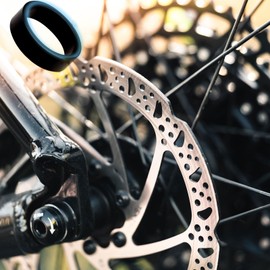 Harssiney Spacer 1 1/8 Inch, Spacer Bicycle, Pack of 18 Spacers, Spacer Stem, Aluminium Alloy Headset Stem Spacer Set Fit 1 1/8 Inch Stem for MTB BMX Mountain Bikes Cycling 2 mm 5 mm 10 mm (Black)