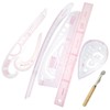 Sewing Ruler Set High Transparency Built in Scale Bendable Flexible