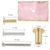 mookaitedecor Set of 4 Natural Rose Quartz Drawer Knobs with