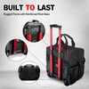 HAUTMEC 14.5" Rolling Tool Bag with Wheels, 25-Pocket Portable Tool