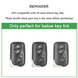 Jayanes Genuine Leather Key Fob Cover Compatible with Lexus GX460 GS350 GS450h RX350 RX450h ES350 IS250 IS350 CT200h LS460 LS600h LX570, Case with Keychain & Lanyard for Lexus Fob (4 Buttons, White)