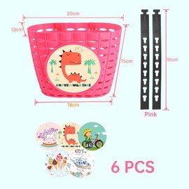 Children's Bicycle Basket, Portable Bicycle Basket, Front Bicycle Basket, Children's Bicycle Handlebar Basket, Plastic Handlebar Basket Front, Bike Basket for Children, Plastic Bicycle Accessories