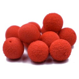 30pcs 12mm Smell Carp Fishing Bait Boilies Eggs / 4 Flavors Floating Ball Beads Feeder Artificial Carp Baits Lure (Red-Strawberry（12mm）)