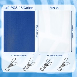 40PCS Cyanotype Paper Kit Colorful A5 High Sensitive Sun Art Paper with Acrylic Panel and 4 Clips Print Paper Cyanotype Paper Craft Kits for Kids Adults Arts Crafts DIY Projects (A5 5.8X8.3 inch)