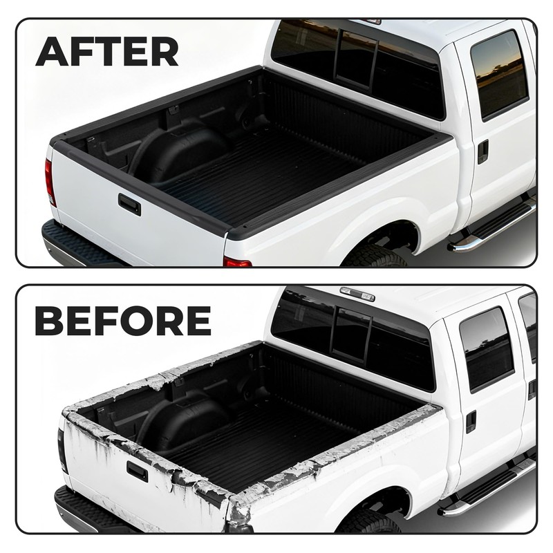 ECOTRIC Tailgate Top Cap Protector Molding Trim Cover Compatible with